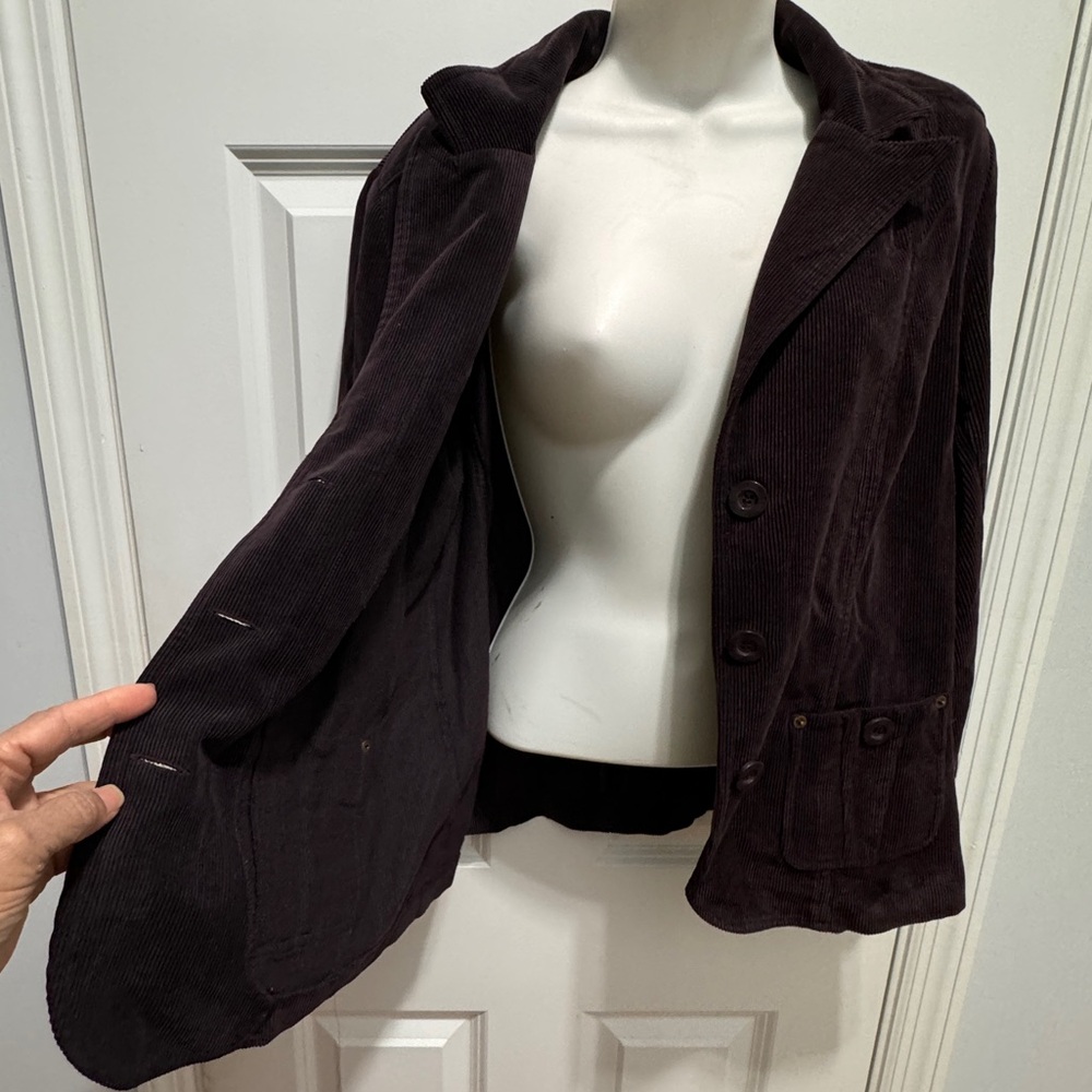 Lindor size 12p purple corduroy jacket - Picture 2 of 6